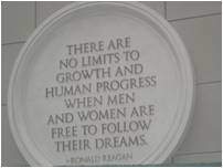 Ronald Reagan quote about no limits to growth