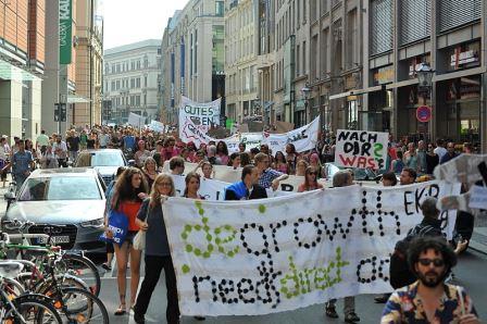 Degrowth protest