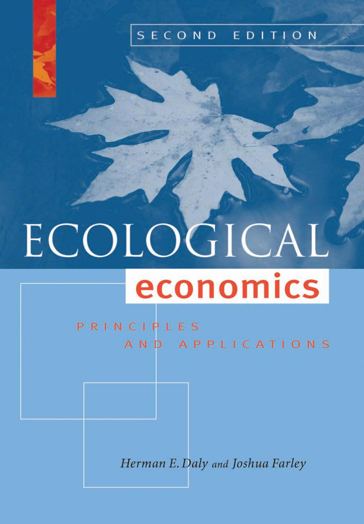 the cover of the 2nd edition of the Ecological Economics textbook