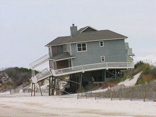 Falling house built on sand