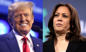 Donald Trump and Kamala Harris