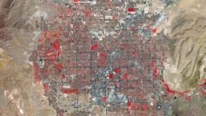 Satellite image of Las Vegas, depicting sprawl.