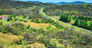 panoramic view of forests and farms in Rappahannock County