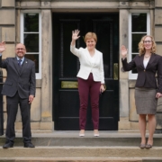 Nicola Sturgeon selects ministers Patrick Harvie and Lorna Slater, the first time members of the Scottish Greens have ever been appointed to government positions.