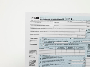 1040 Tax sheet