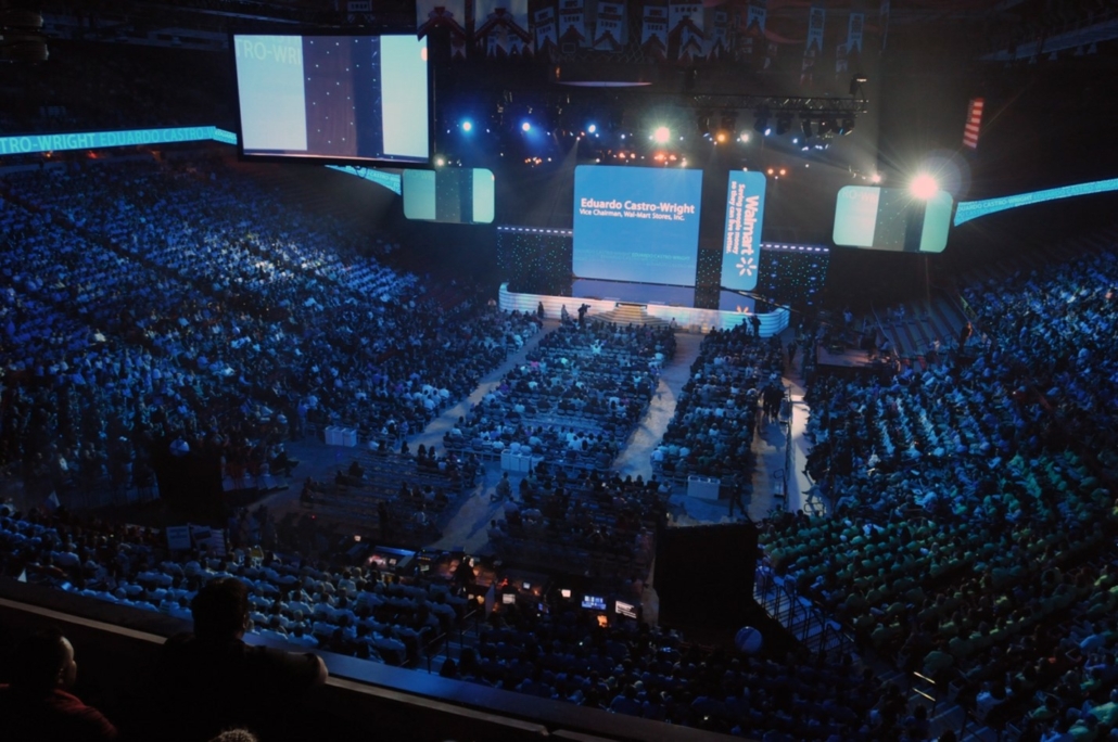 arena hosting a shareholders meeting
