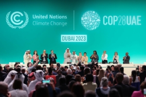 leaders and audience at close of COP28