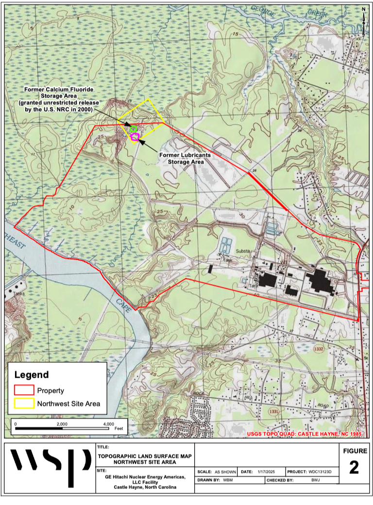 GE's property, including the areas where contaminants were stored, overlaps with Sledge Forest.