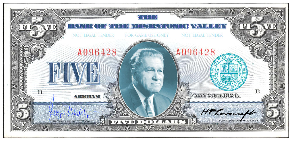 a fake Canadian five-dollar bill